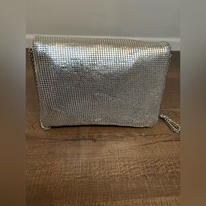 Street Level Silver Sparkly Purse/Clutch With Removable Strap Great Condition